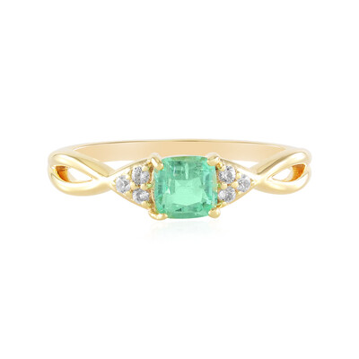 Anillo en plata con Esmeralda de Rusia (Adela Silber)