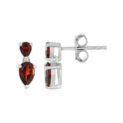 Pendientes en plata con Granate de Mozambique