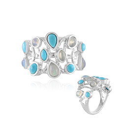Anillo en plata con Turquesa bella durmiente (de Melo)