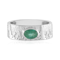Anillo en plata con Esmeralda de Rusia