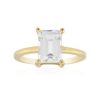 Anillo en plata con Topacio blanco