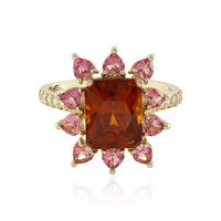 Anillo en oro con Granate Hesonita (Adela Gold)