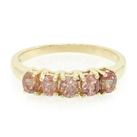Anillo en oro con Zafiro Padparascha no calentado