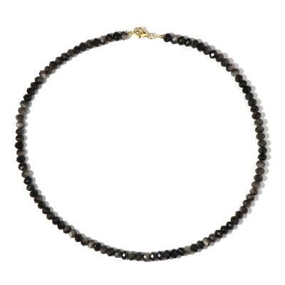 Collar en plata con Obsidiana plateada