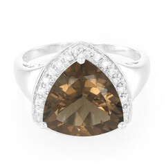Anillo en plata con Cuarzo ahumado