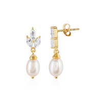 Pendientes en plata con Perla Freshwater