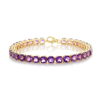 Brazalete en plata con Amatista de Siberia