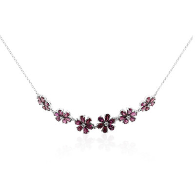 Collar en plata con Rodolita