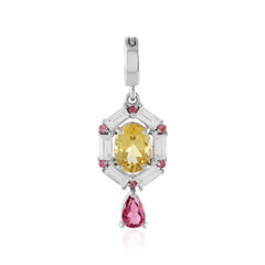 Colgante en plata con Berilo amarillo