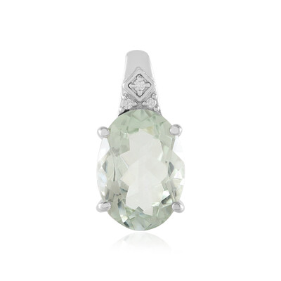 Colgante en plata con Amatista verde