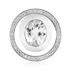 Colgante en plata con Topacio blanco