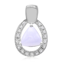 Colgante en plata con Ágata de lazo azul