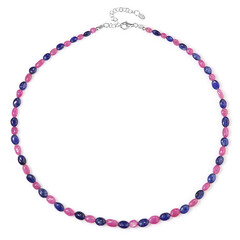 Collar en plata con Zafiro rosa de Madagascar