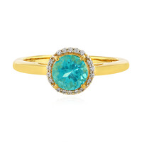 Anillo en plata con Apatita azul