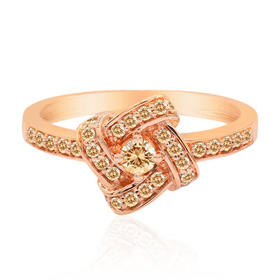 Anillo en oro con Diamante rosa de Francia de Argyle SI1 (Annette)