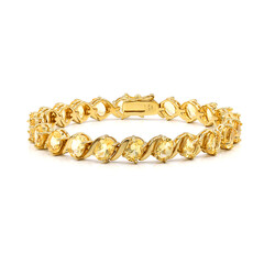 Brazalete en plata con Citrino