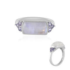 Anillo en plata con Piedra de luna azul (KM by Juwelo)