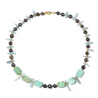 Collar en plata con Turquesa peruana