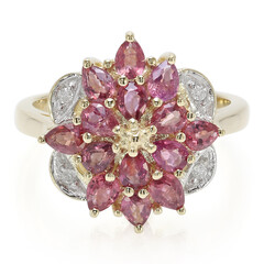 Anillo en oro con Zafiro Padparascha no calentado