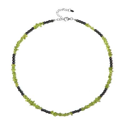 Collar en plata con Hematita negra (Riya)