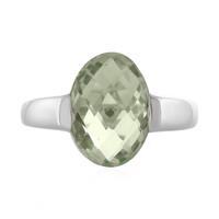 Anillo en plata con Amatista verde