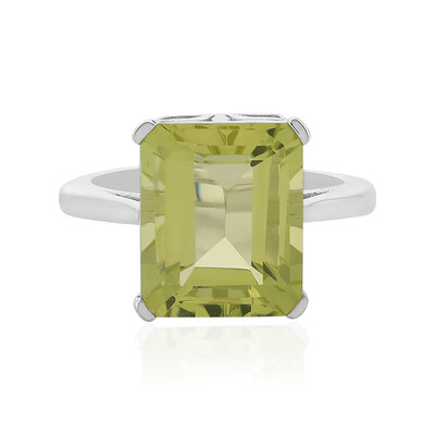 Anillo en plata con Quarzo limón
