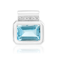 Colgante en plata con Topacio azul cielo