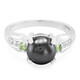 Anillo en plata con Hematita negra