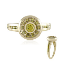 Anillo en oro con Diamante amarillo VS1