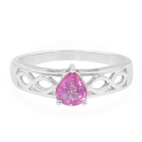 Anillo en plata con Zafiro Padparadscha