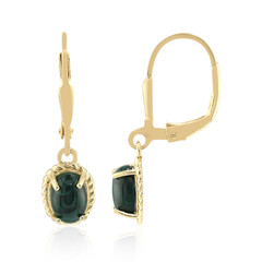 Pendientes en plata con Malaquita