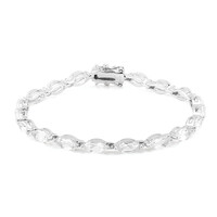 Brazalete en plata con Topacio blanco