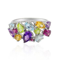 Anillo en plata con Amatista de Zambia