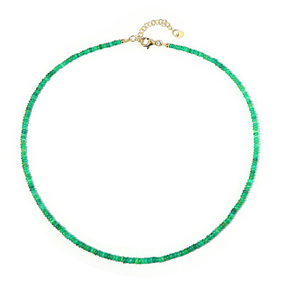 Collar en plata con Ópalo verde de Etiopia