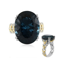 Anillo en plata con Topacio azul de Londres (Gems en Vogue)