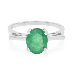 Anillo en plata con Esmeralda de Bahía