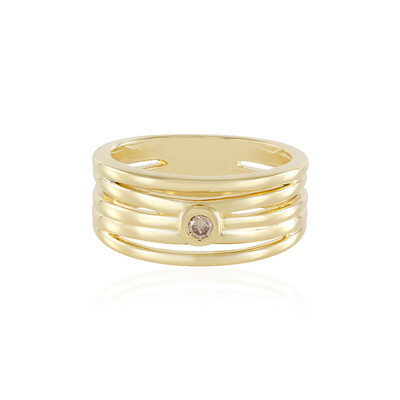 Anillo en plata con Diamante chocolate I3
