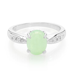 Anillo en plata con Crisoprasa imperial