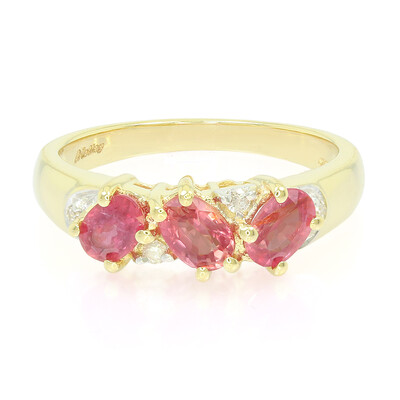 Anillo en oro con Zafiro Padparascha no calentado