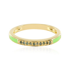 Anillo en plata con Diamante I3 verde
