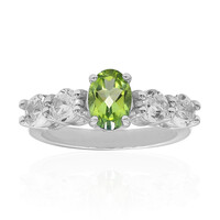Anillo en plata con Topacio Kiwi