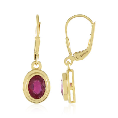 Pendientes en plata con Rubí de Bemainty