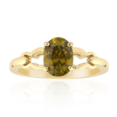 Anillo en oro con Esfalerita de Bulgaria