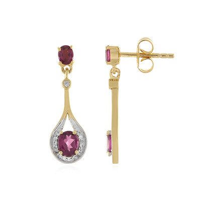 Pendientes en plata con Rodolita