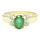 Anillo en plata con Esmeralda de Bahía