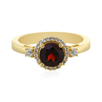 Anillo en plata con Granate de Mozambique