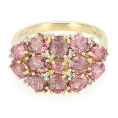 Anillo en oro con Zafiro Padparascha no calentado (AMAYANI)