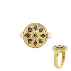 Anillo en plata con Diamante chocolate I3