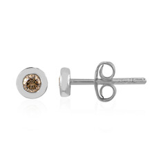 Pendientes en plata con Diamante champán I2