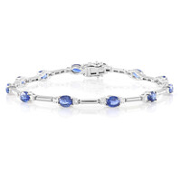 Brazalete en plata con Cianita de Nepal